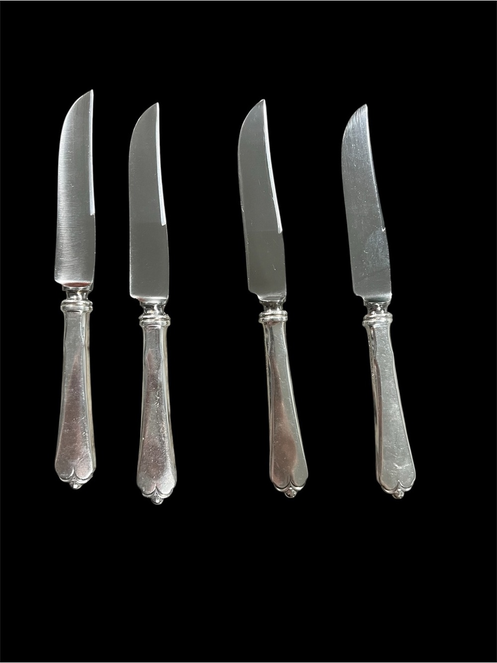 Sterling Silver Butter Knife Set of 4 - Classic Dining Spreaders